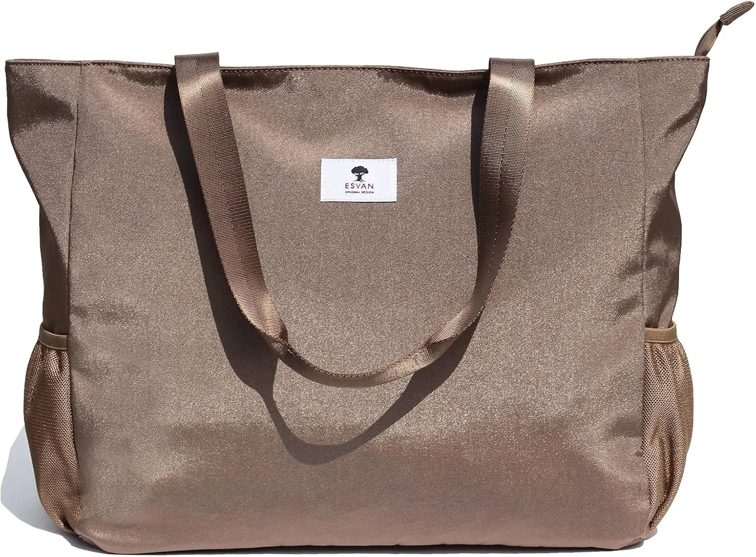 ESVAN LARGE BEACH BAG Water Resistant Lightweight 20 inch Women Oversize Tote Bag for Gym Beach Travel Pool Yoga Nurse