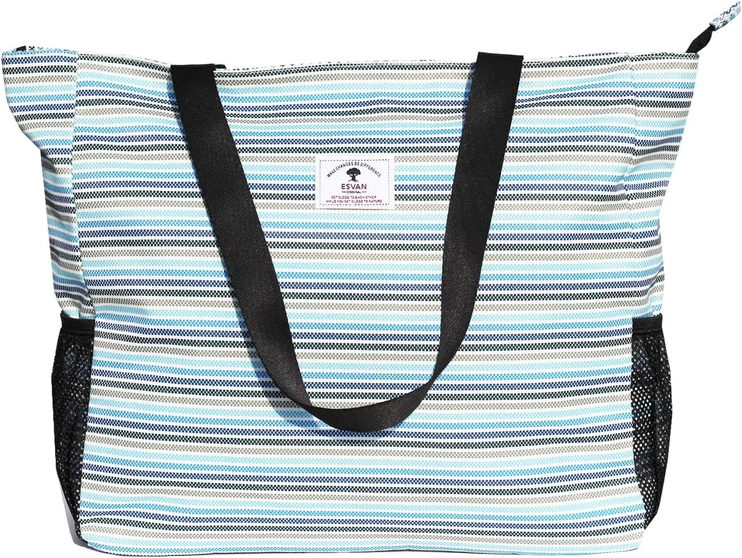 ESVAN LARGE BEACH BAG Water Resistant Lightweight 20 inch Women Oversize Tote Bag for Gym Beach Travel Pool Yoga Nurse