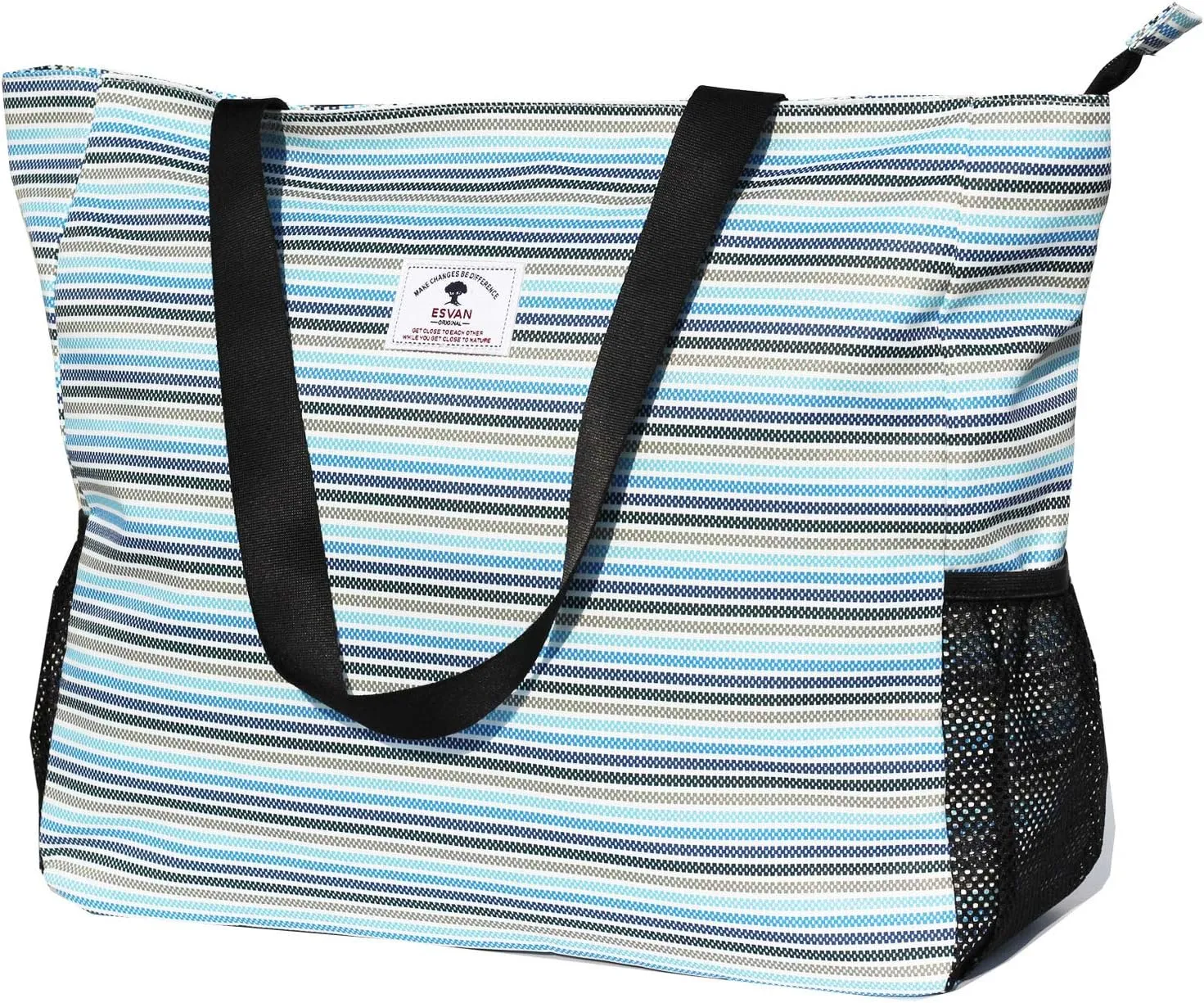 ESVAN LARGE BEACH BAG Water Resistant Lightweight 20 inch Women Oversize Tote Bag for Gym Beach Travel Pool Yoga Nurse
