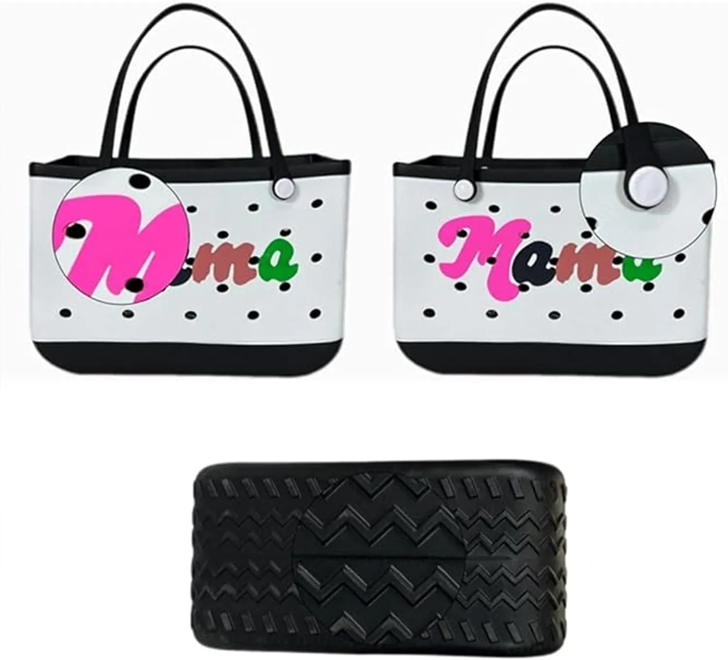 EVA Beach Tote Bag - Waterproof Washable Tip Proof Durable Open Tote Bag for the Beach Boat Pool Sports