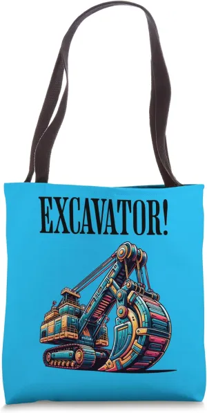 Excavator! Construction Worker And Machinery Digger Tote Bag