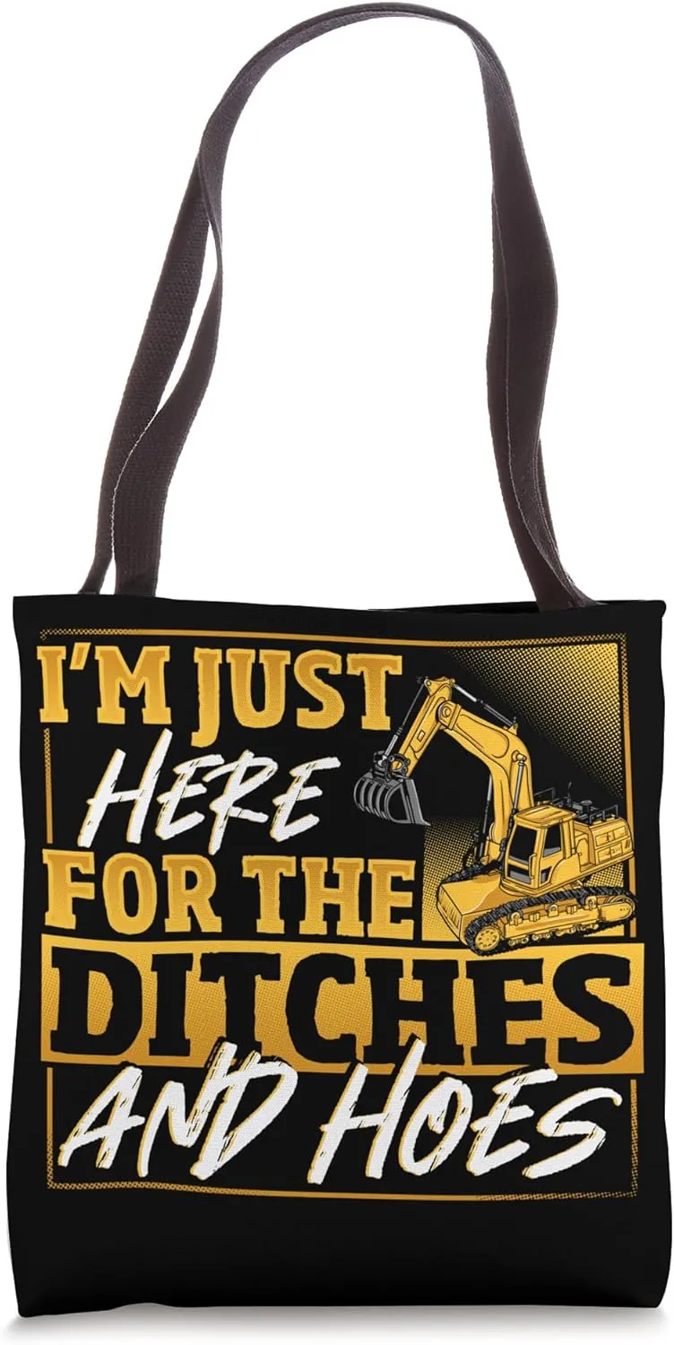 Excavator Operator Ride On Digger Construction Driver Tote Bag