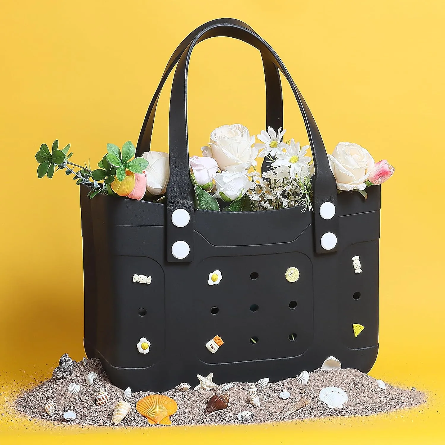 Extra Large Waterproof Beach Tote Bag – Durable, Lightweight, and Washable Plastic Pool Bag