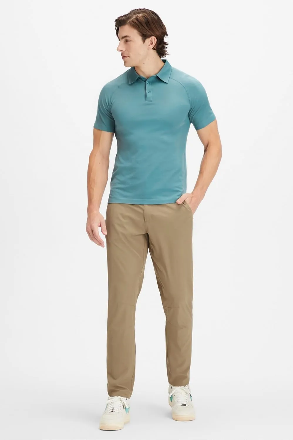 Fabletics Men's The Only Pant, External Pocket, Water-Repellent, Zip Pockets, Lightweight