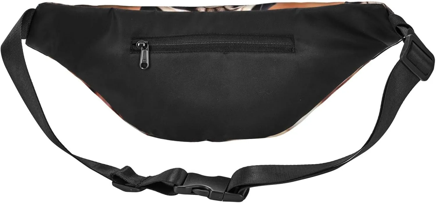 Fanny Pack Fall Foliage Pug Dog Waist Pack For Women Men Waterproof Belt Bag With Adjustable Belt Casual Crossbody Bag Travel Waist Bag For Sports Running Cycling
