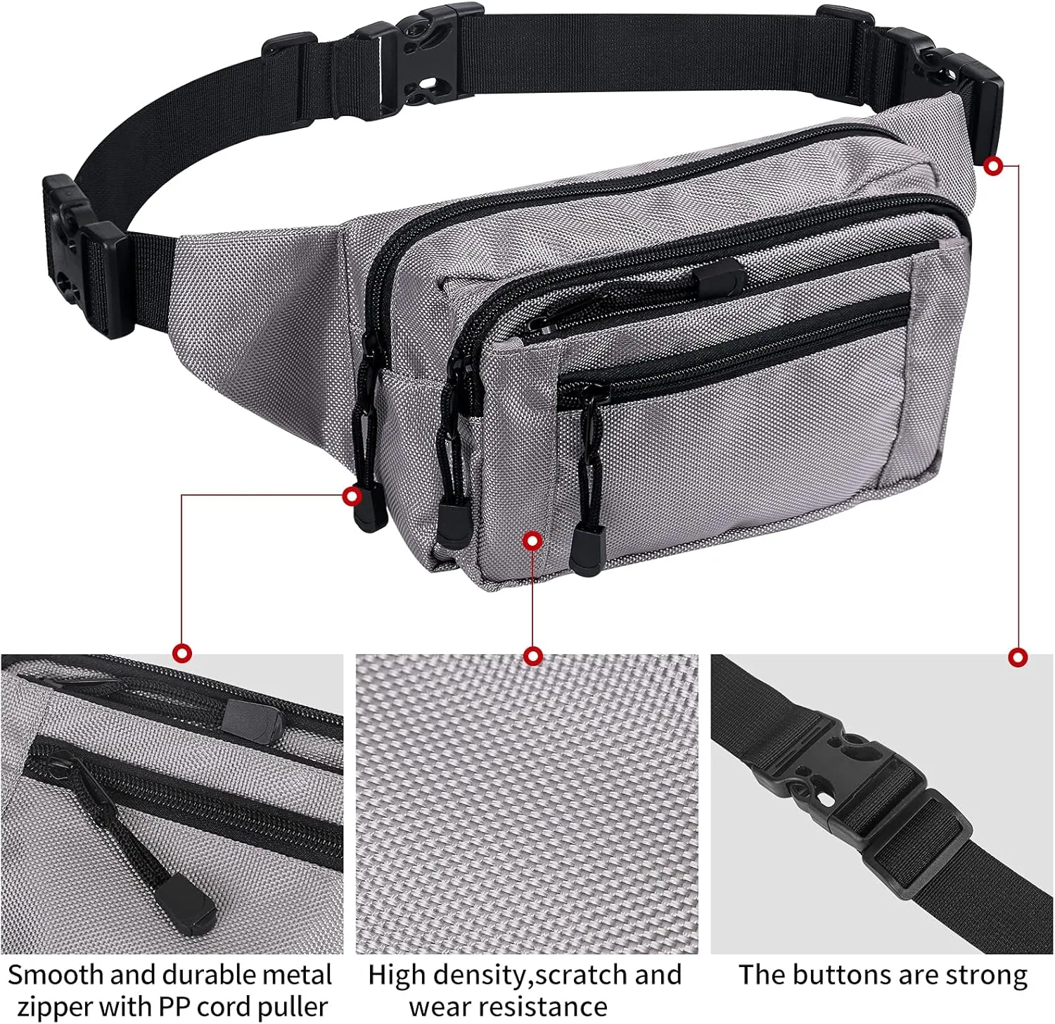 Fanny Pack for Women for Work,Multi-purpose Waist Bag for Travel & Sporting Event