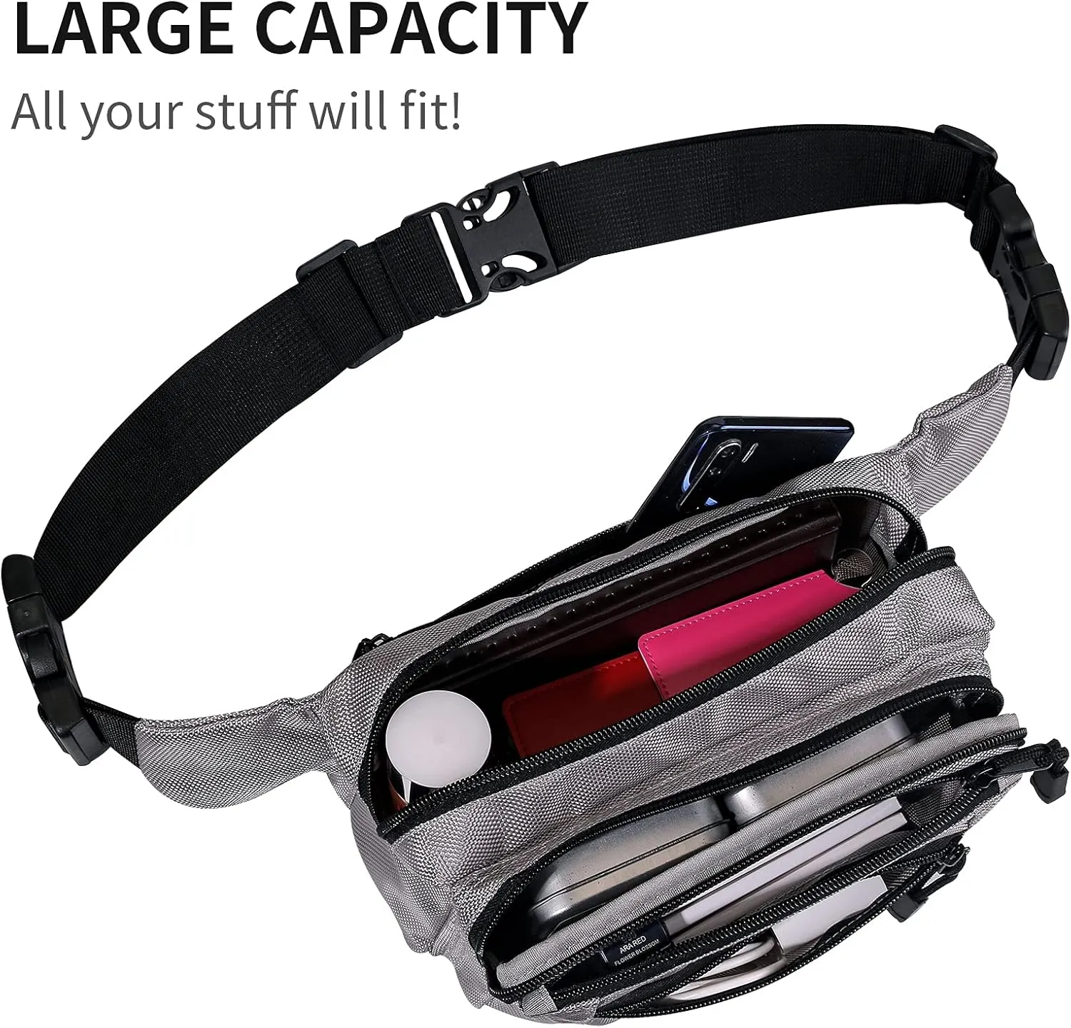 Fanny Pack for Women for Work,Multi-purpose Waist Bag for Travel & Sporting Event