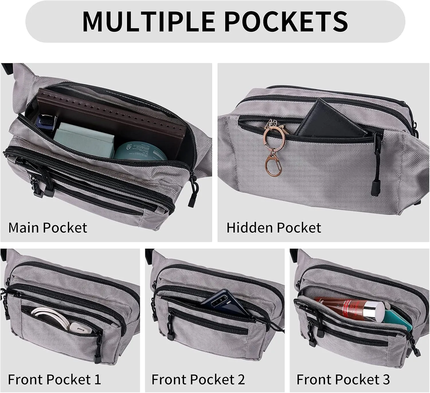 Fanny Pack for Women for Work,Multi-purpose Waist Bag for Travel & Sporting Event