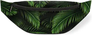 Fanny Pack for Women Men Palm Leaf Waist Pack Crossbody Bag with Adjustable Straps for Hiking Running Walking Travel Cycling