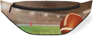 Fanny Pack for Women Men Waist Pack America Football Crossbody Bag with Adjustable Straps for Hiking Running Walking Travel Cycling
