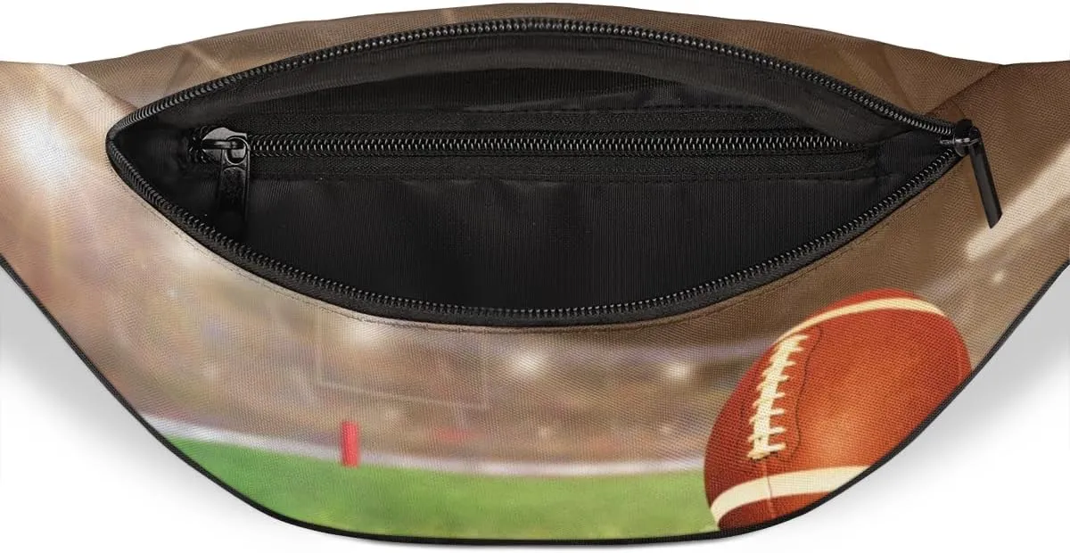 Fanny Pack for Women Men Waist Pack America Football Crossbody Bag with Adjustable Straps for Hiking Running Walking Travel Cycling
