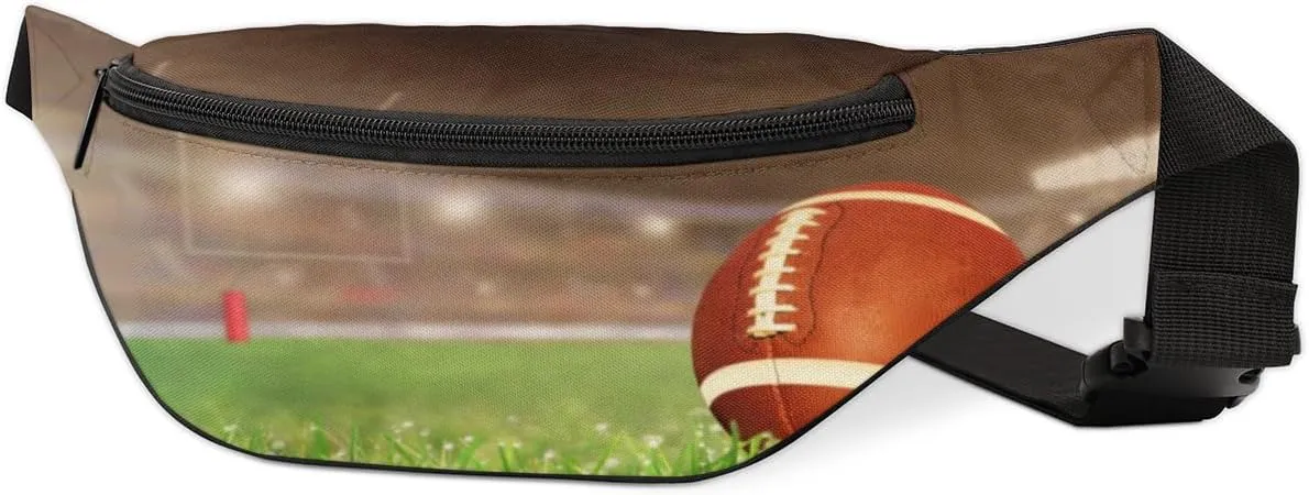 Fanny Pack for Women Men Waist Pack America Football Crossbody Bag with Adjustable Straps for Hiking Running Walking Travel Cycling