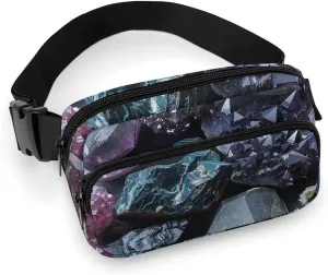 Fanny Pack Gems And Minerals Waist Pack for Women Men Waterproof Belt Bag with Adjustable Belt Casual Crossbody Bag Travel Waist Bag for Sports Running Cycling