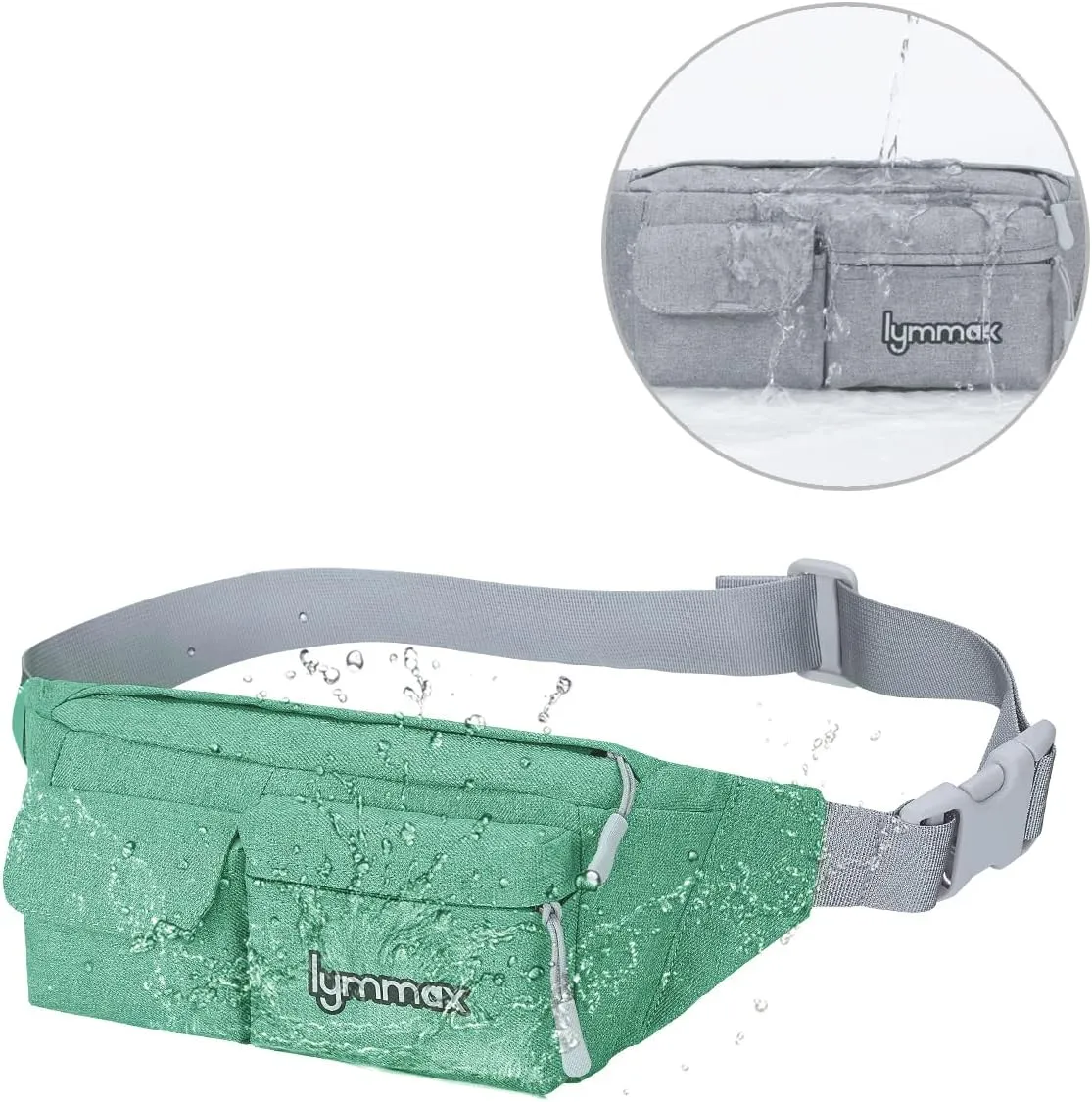 Fanny Pack Waist Bag 4 Pockets Running Belt Adjustable Water Resistant Waist Pack for Men Women Workout Travel Large Capacity