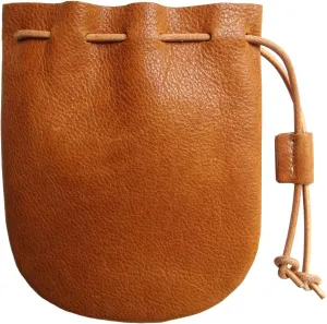 Fantastic Workmanship Genuine Leather Drawstring Coin Purse