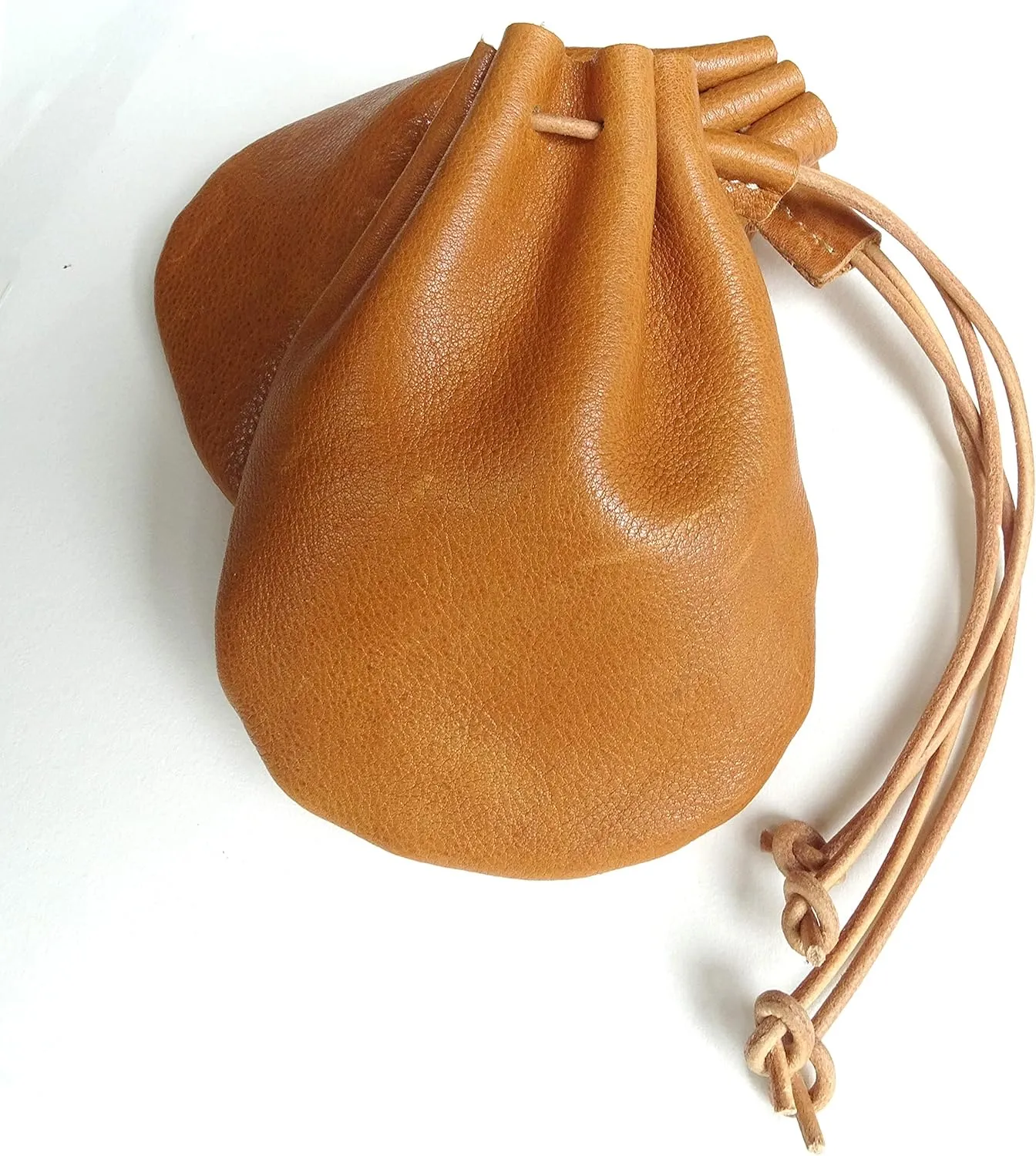 Fantastic Workmanship Genuine Leather Drawstring Coin Purse