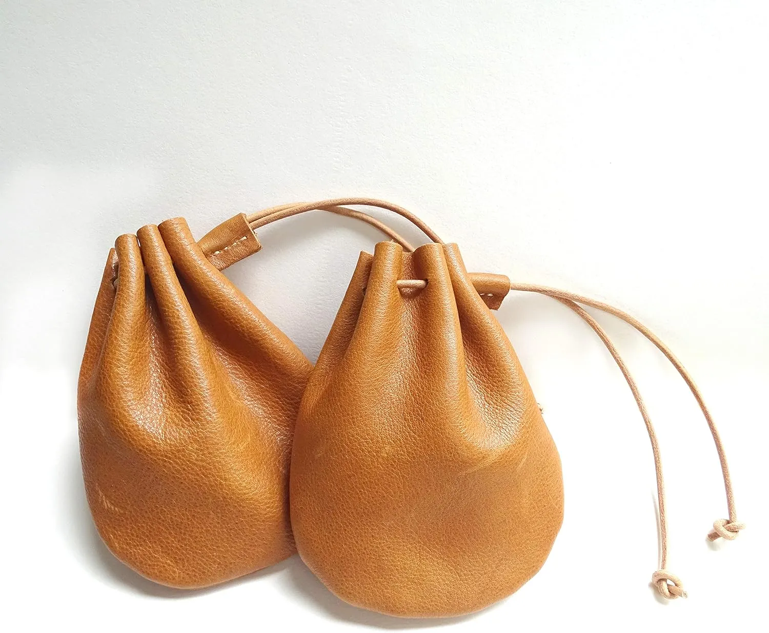 Fantastic Workmanship Genuine Leather Drawstring Coin Purse