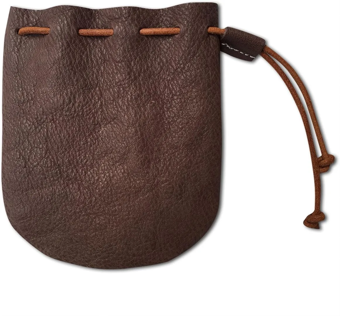 Fantastic Workmanship Genuine Leather Drawstring Coin Purse