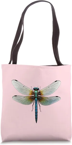 Fantasy Dragonfly Portrait Design Tote Bag
