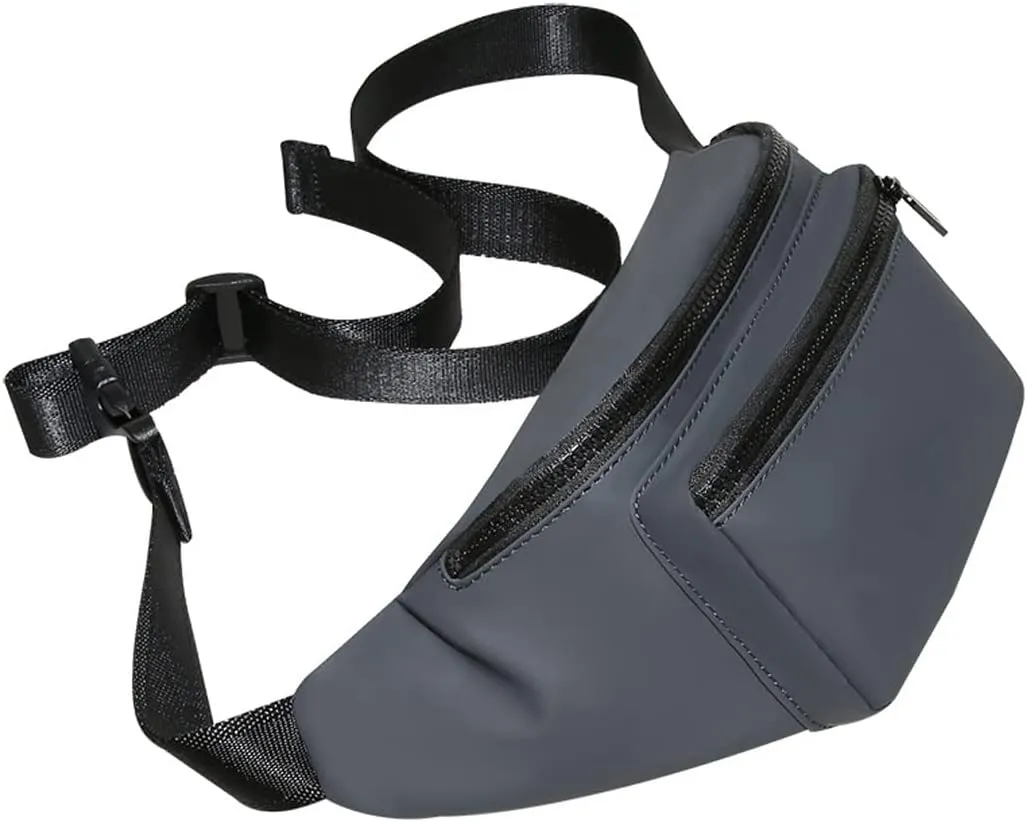 Fashion Waist Packs Men's Waist Bag Portable Mobile Phone Bag Fashion Atmosphere Travel Leisure Messenger Bag(Grey)