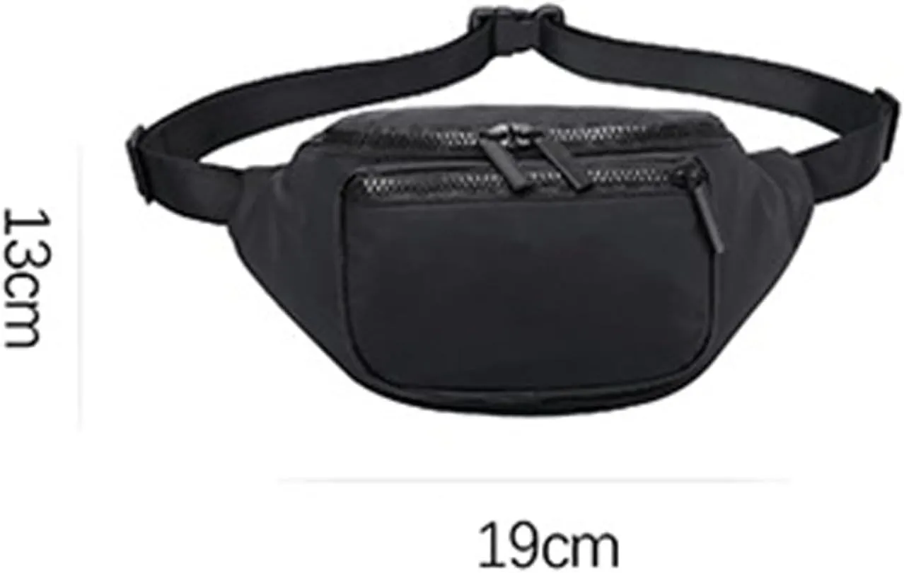 Fashion Waist Packs Men's Waist Bag Portable Mobile Phone Bag Fashion Atmosphere Travel Leisure Messenger Bag(Grey)