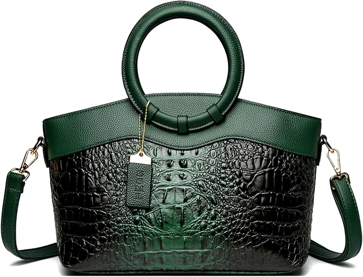 Fashionable Crocodile Handbags: Large Capacity Women's Crossbody Leather Bags with Shoulder Strap Design