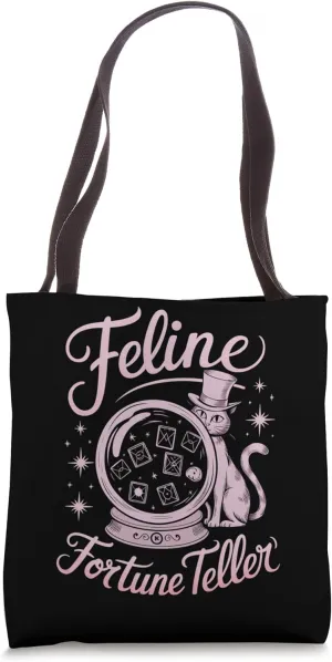 Feline Fortune Teller Cat Design Tote Bag