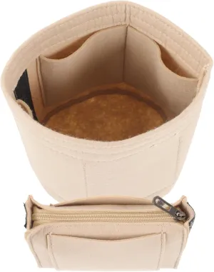 Felt Purse Organizer Insert for Handbags Capacity Tote Bag Organizer with Dividers Durable Cosmetic Bag Liner for Women Convenient Storage for Makeup and Accessories