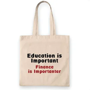 Financially Savvy Gift for Investors CFOs Smart Stock Investing White Multicolor Canvas Tote Bag