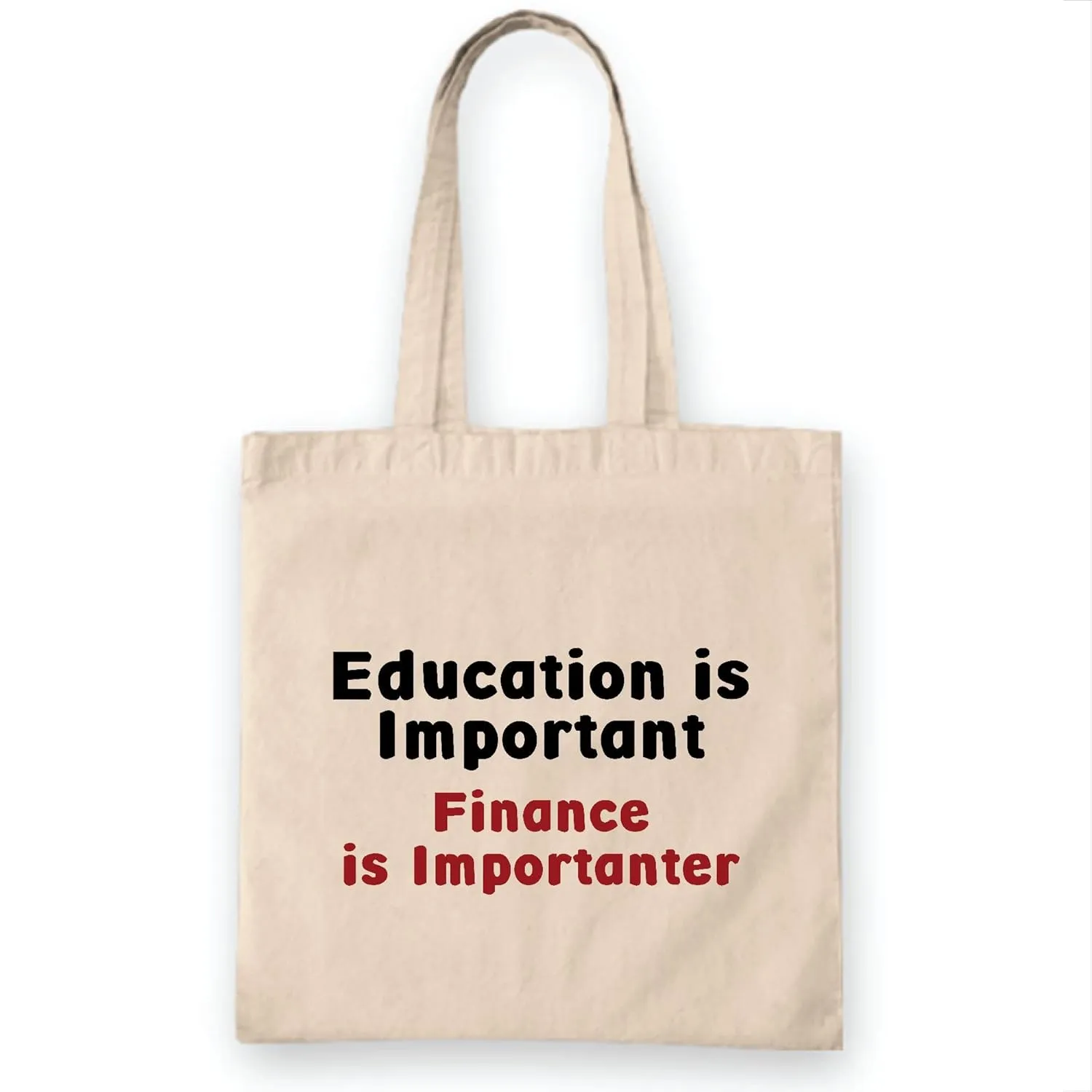 Financially Savvy Gift for Investors CFOs Smart Stock Investing White Multicolor Canvas Tote Bag
