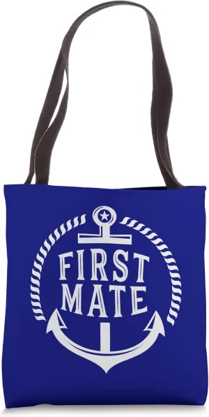 First Mate Anchor Design Tote Bag