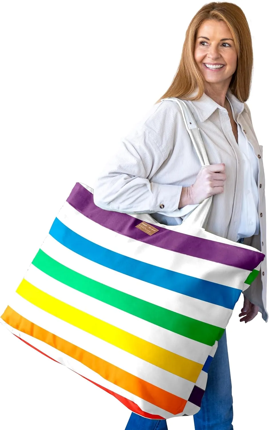 Fit & Fresh Large Beach Bag for Women - Extra Large Travel Tote With Pockets