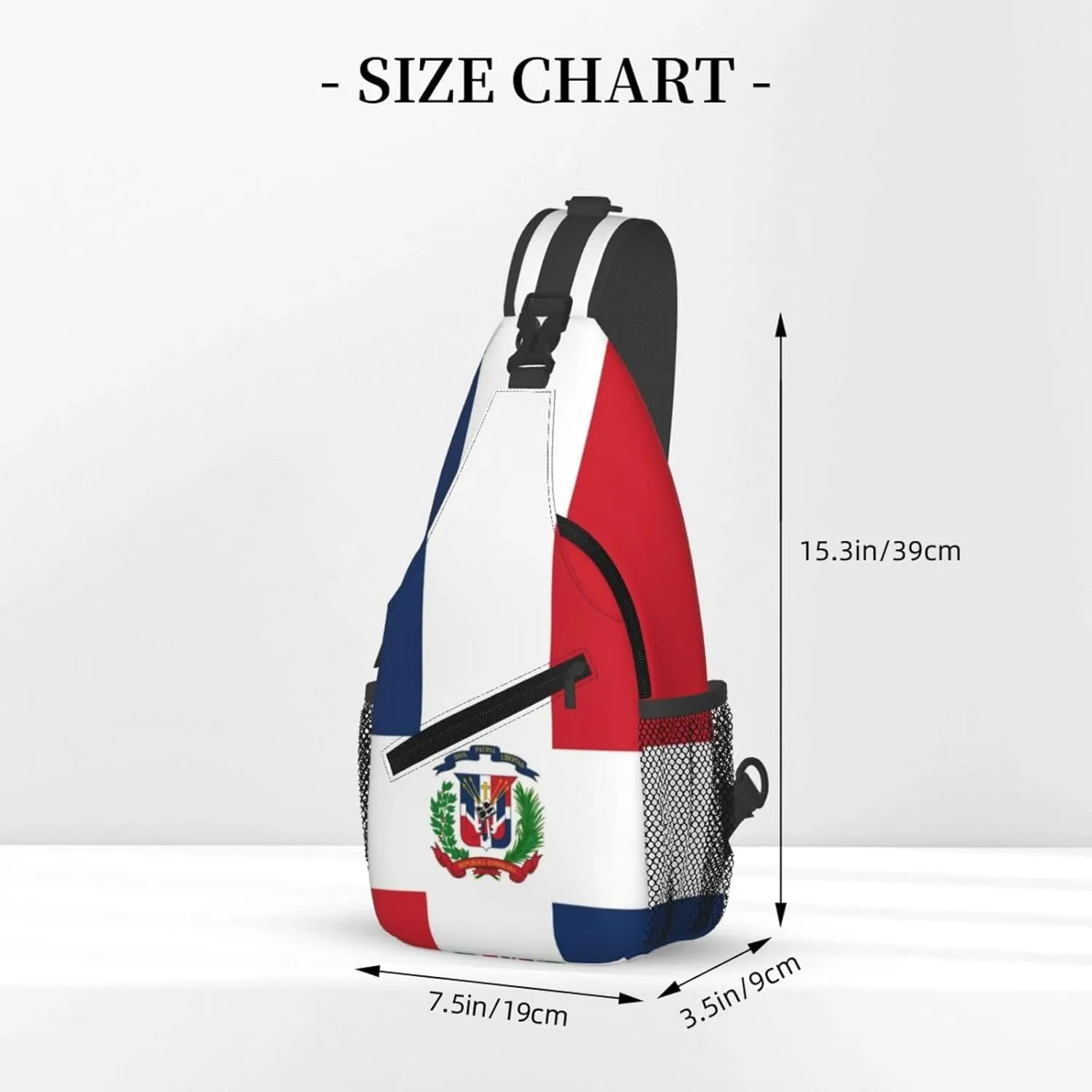 Flag Of The Dominican Republic Sling Backpack Hiking Backpack Crossbody Bag Sports Lightweight And Durable Chest Bag Shoulder Bag For Women Men