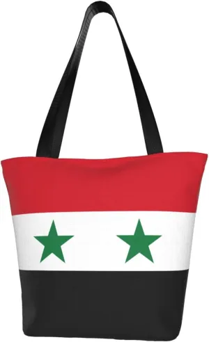 Flag of the Syrian Arab Republic Cross-body Shoulder Bag, Women's One-shoulder Handbag, Weekend Travel Shopping and Playing Shoulder Bag