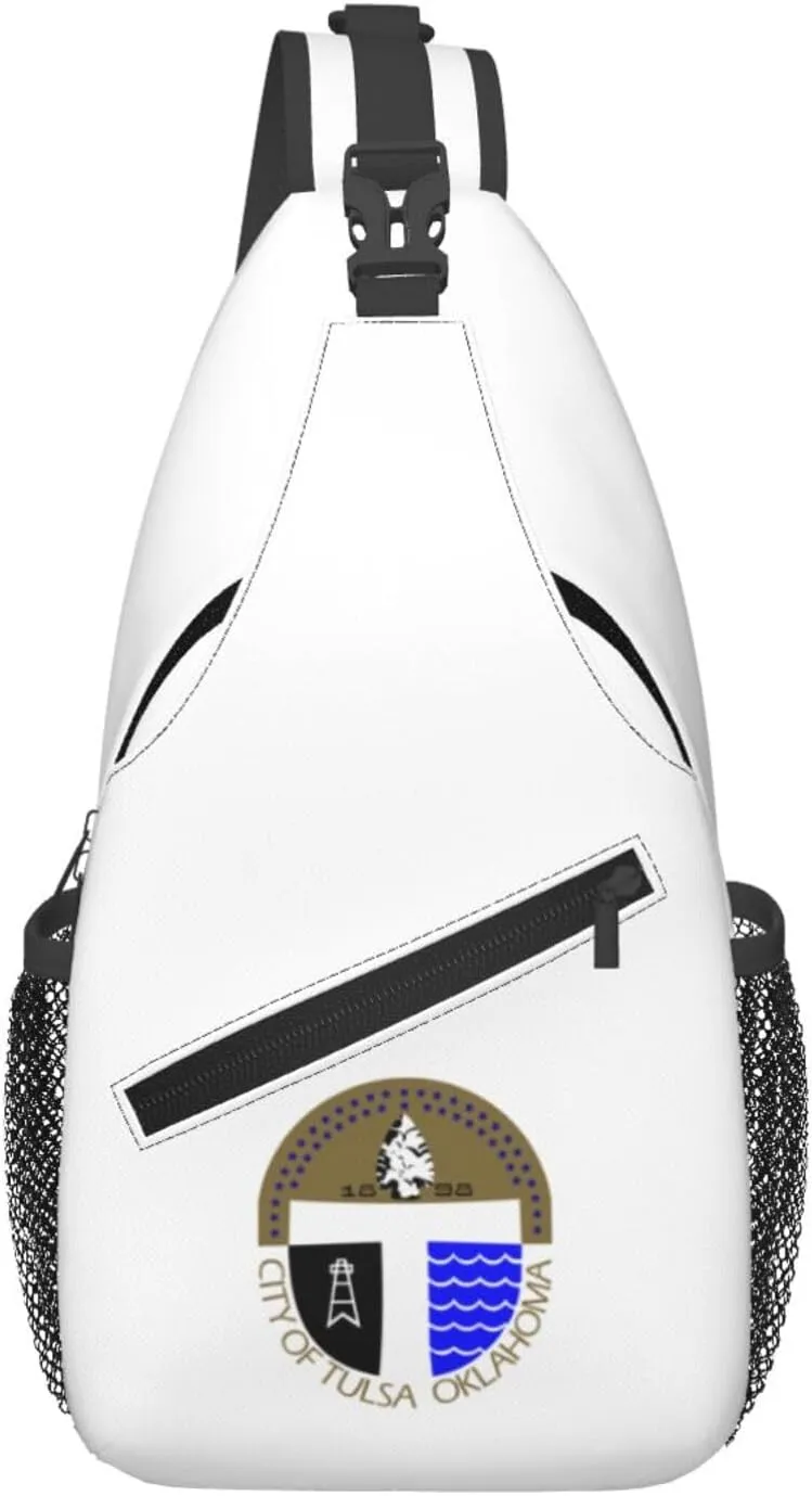 Flag Of Tulsa, Oklahoma (1973-2018) Crossbody Bags For Women Men Chest Backpack Gym Shoulder Bag Travel Outdoor Sports Casual Crossbody Bags