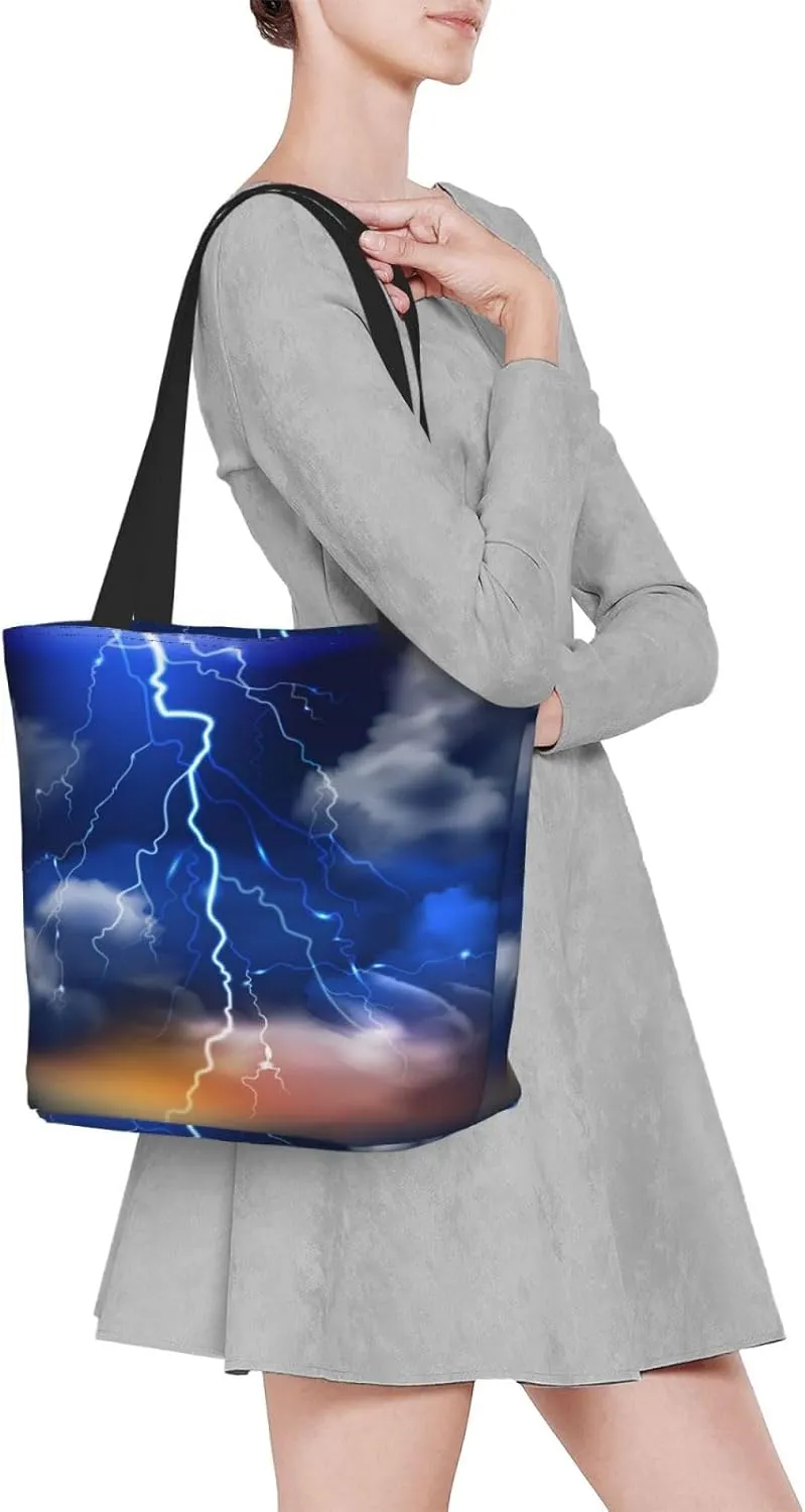 Flaming Soccer Ball Tote Bag for Women, Travel Tote Handbags for Gym