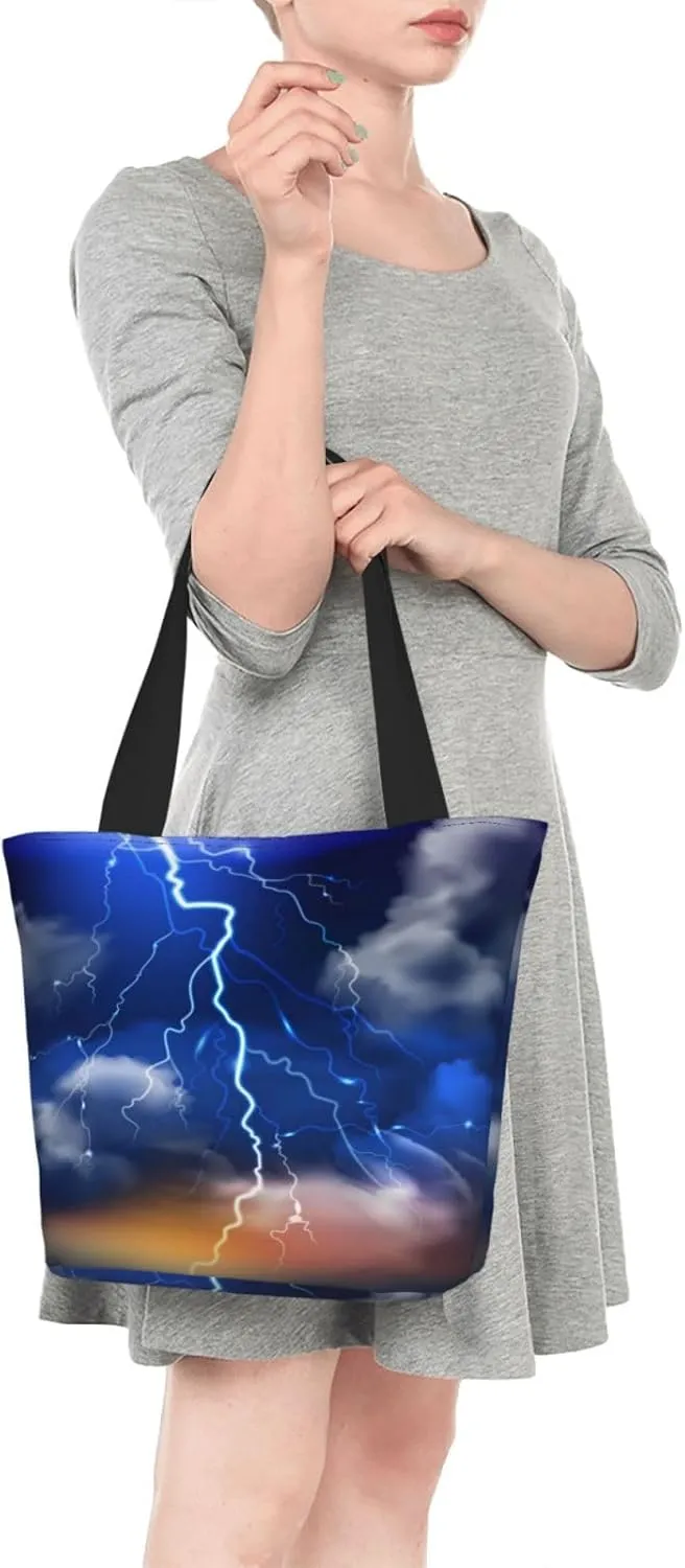 Flaming Soccer Ball Tote Bag for Women, Travel Tote Handbags for Gym