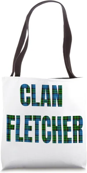 Fletcher clan family tartan unique design for a Scot Tote Bag