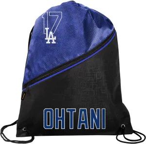 FOCO - Los Angeles Dodgers High End Diagonal Drawstring Backpack Gym Bag - Shohei Ohtani #17