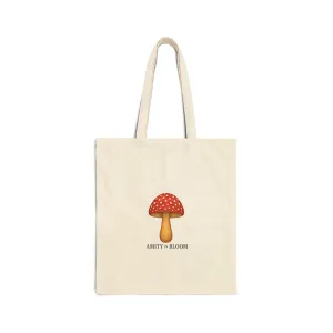Folkcap Mushroom Canvas Tote Bag | Amity in Bloom Original Design