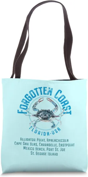 Forgotten Coast Florida Blue Crab Design Tote Bag