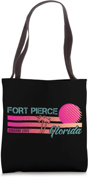 Fort Pierce Florida Vintage Design Sunset Tote Bag