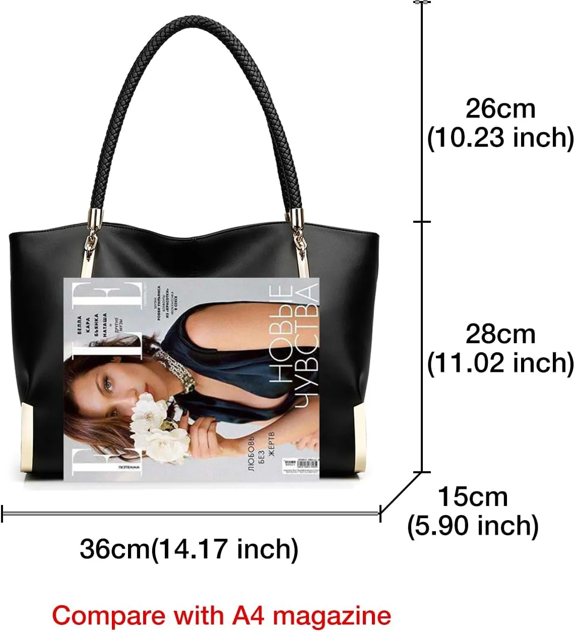 FOXLOVER Large Capacity Tote Handbags for Women, Women's Top-handle Bags Fashion Shoulder Bags Purses Minimalist design