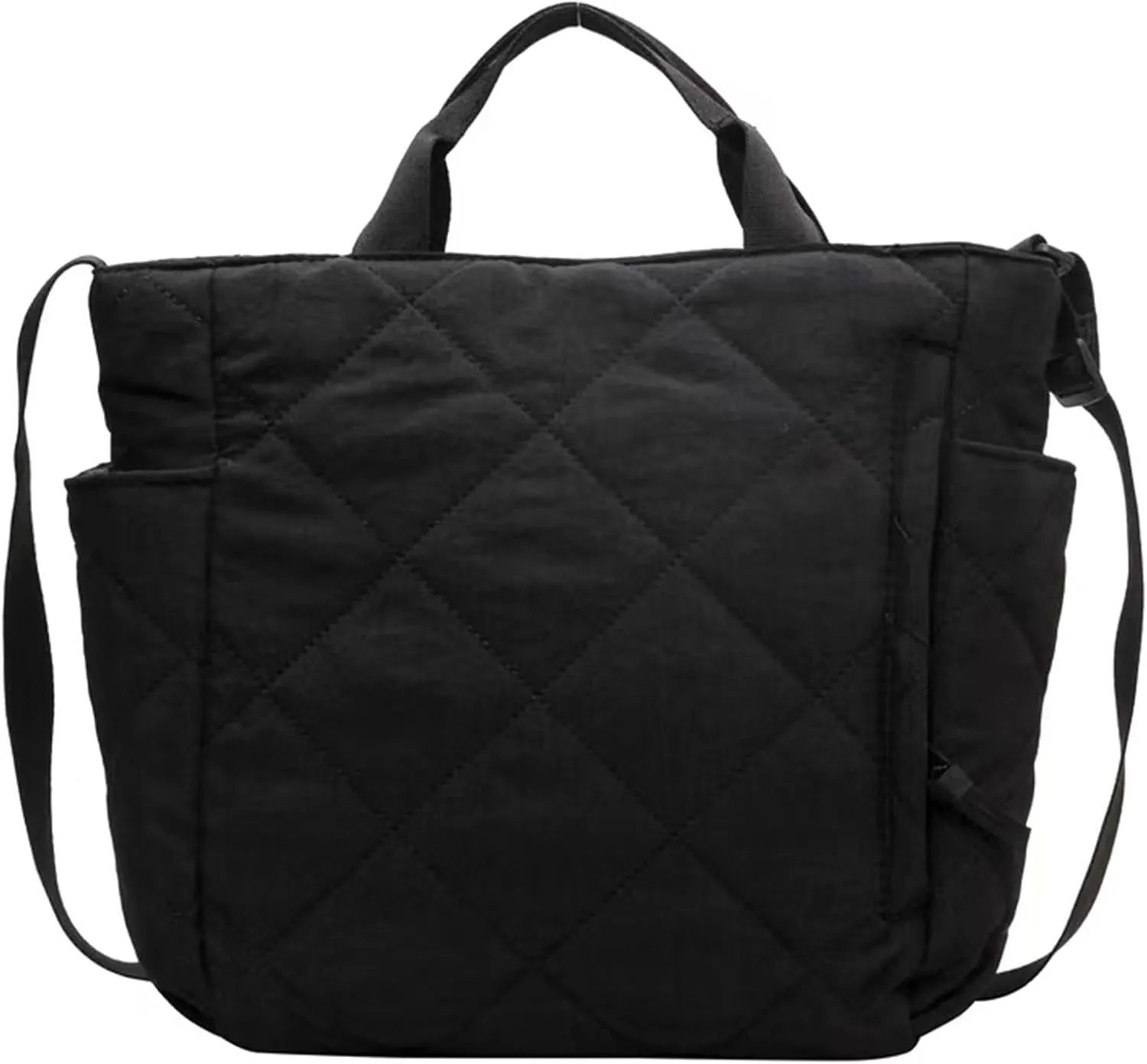 Fozehlad Quilted Tote Bag for Women Puffy Padding Satchel Hobo Purse Shoulder Handbag for Trendy