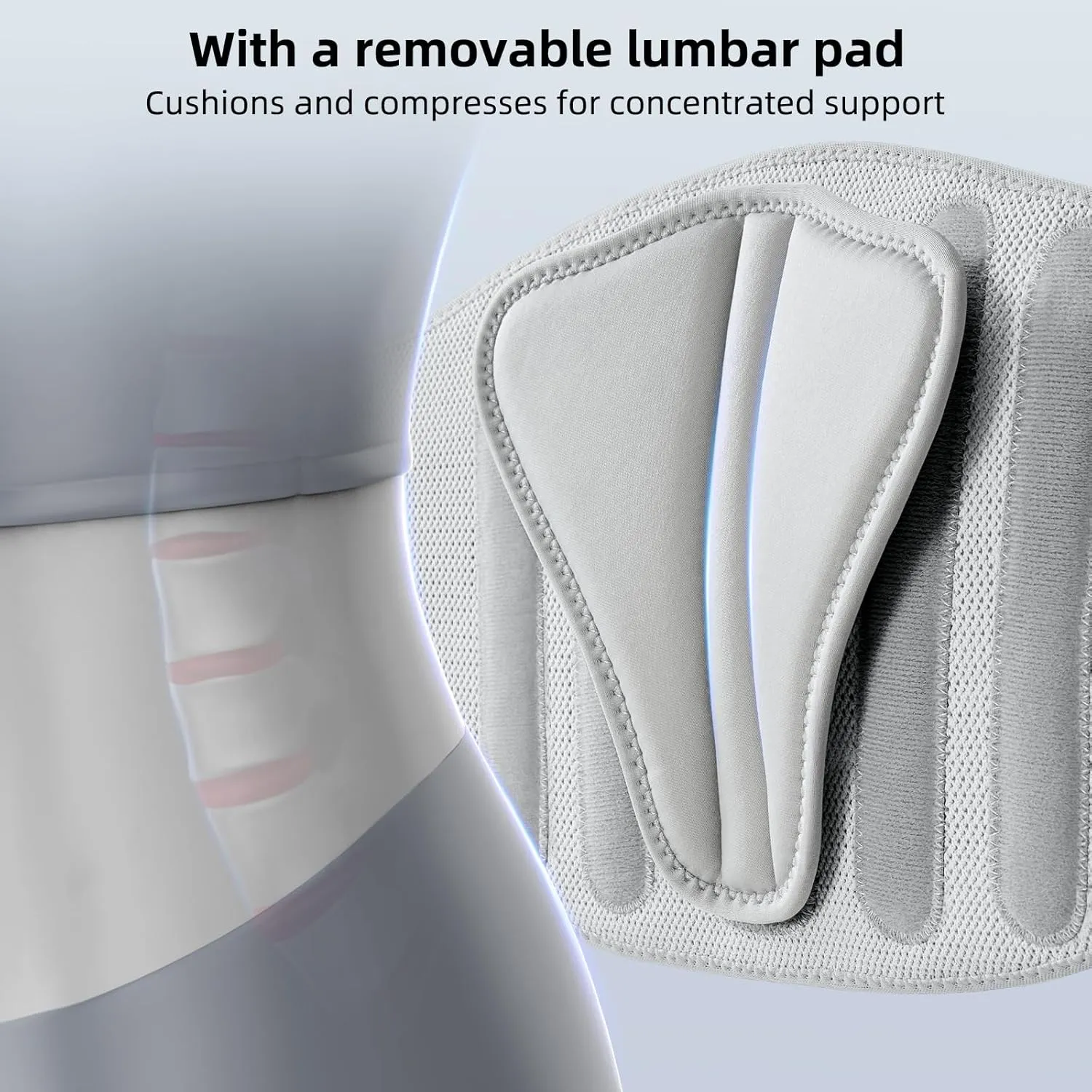 FREETOO Back Brace for Lower Back Pain Women with Bionic Support System, Adjustable Knitted Lumbar Support Belt, Breathable Mesh Design with Lumbar Pad,for Herniated Disc,Sciatica,Scoliosis