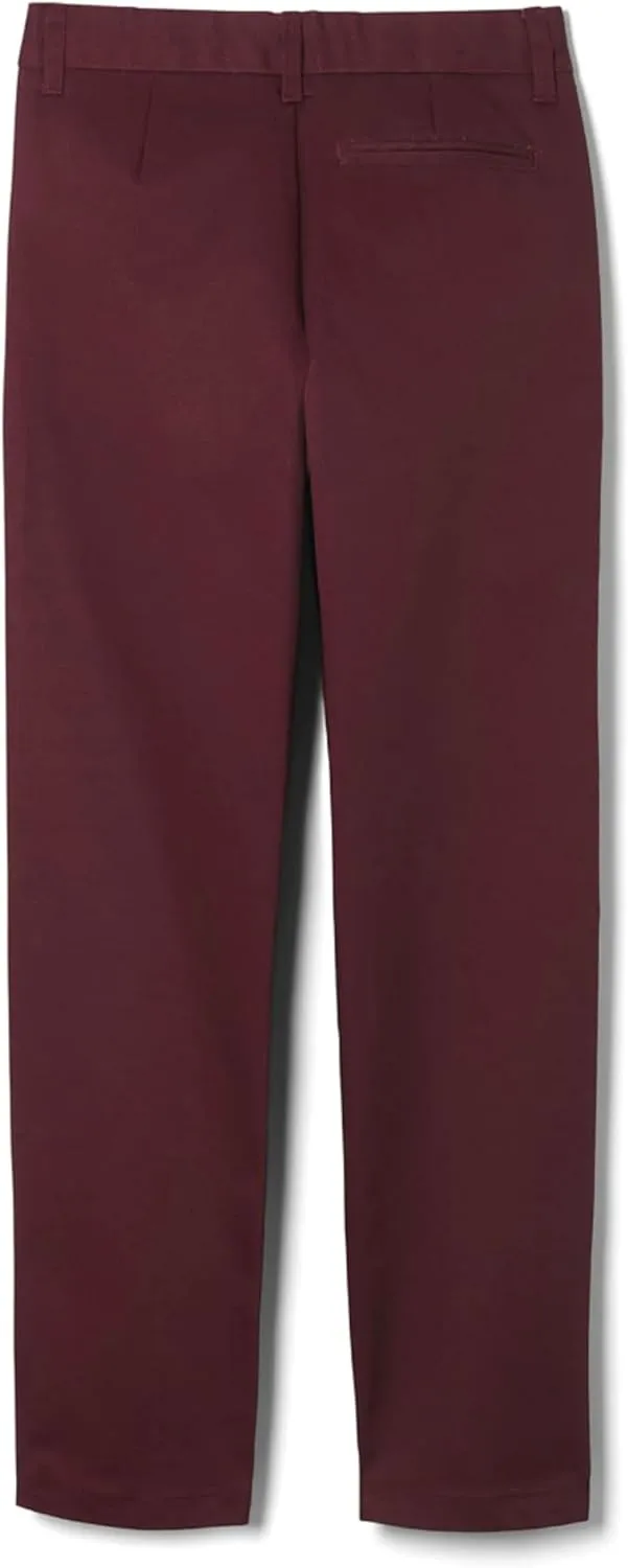French Toast Boys' Relaxed Fit Twill Pant with Adjustable Waist (Standard, Slim & Husky)
