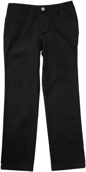 French Toast Girls' Adjustable Waist Stretch Twill Straight Leg Pant (Standard & Plus)