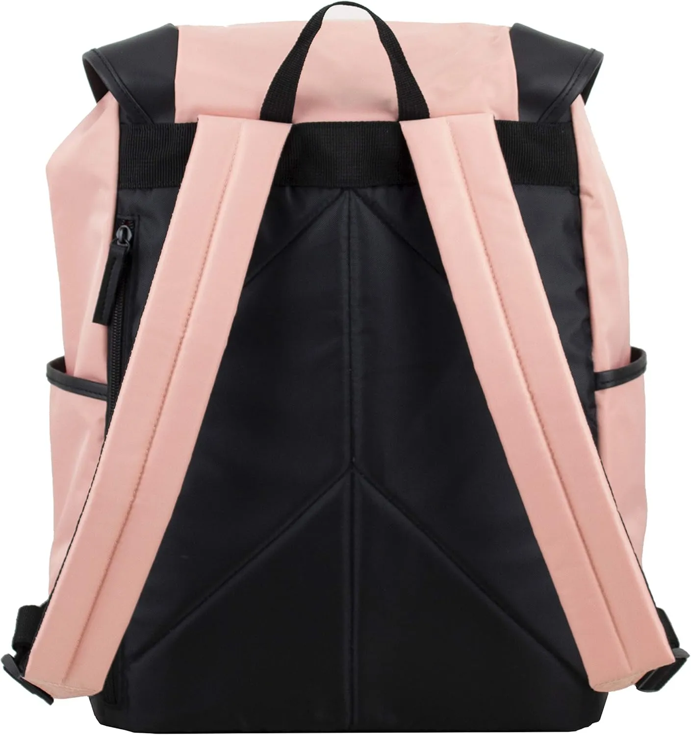FUEL Drawstring Water Resistant Multi-Pocket Travel Backpack Daypack Everyday Bag With Double Metal Buckle Closure, Blush Pink