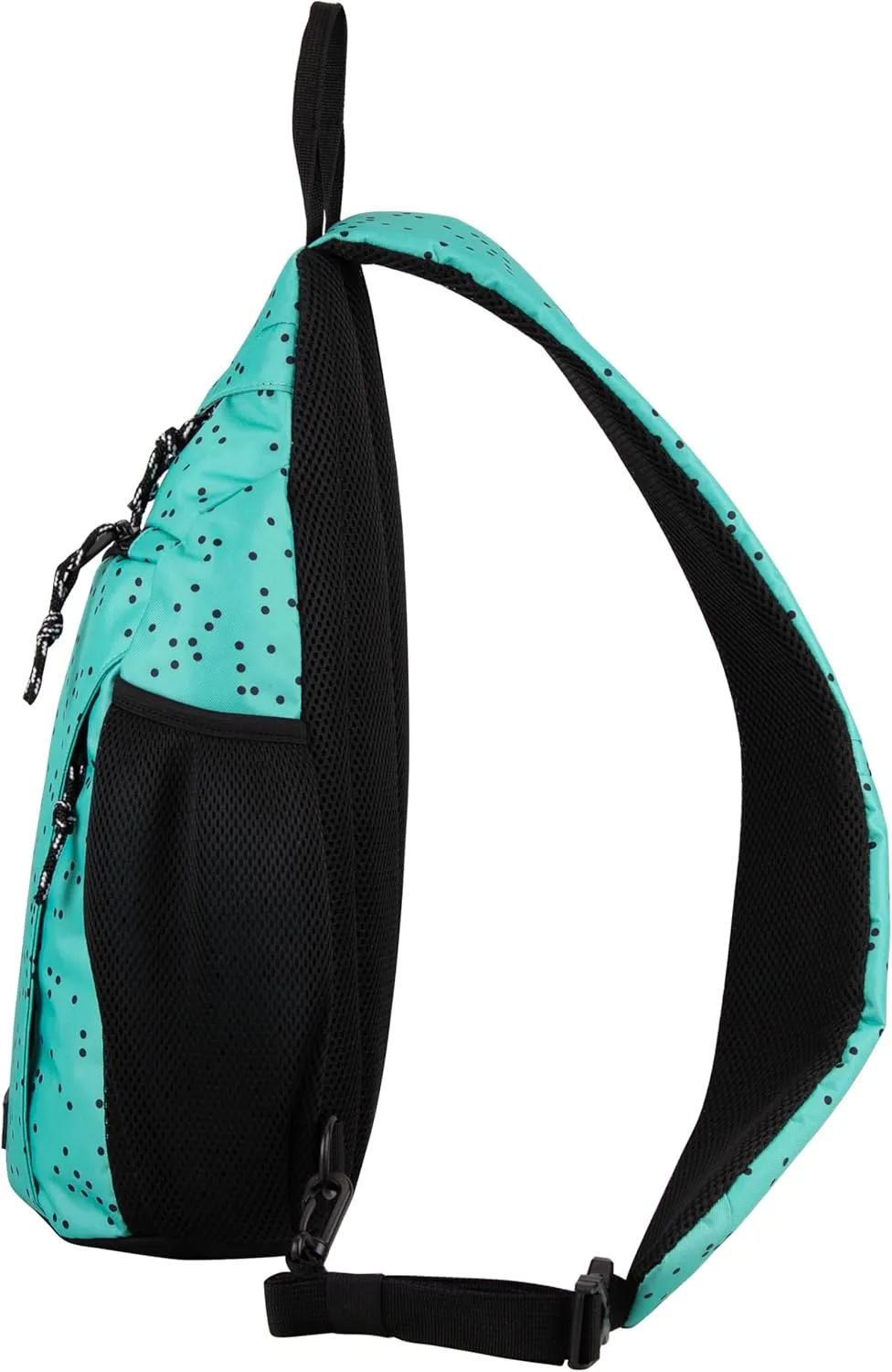 FUEL Sling Bag Hiking Travel Backpack Crossbody Chest Daypack for Men and Women Large Riptide Lightweight Aqua Blue Dots