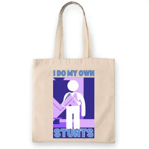 Funny Broken Arm Tote Bag Do My Own Stunts Stunt Double Gift Perfect Get Well Soon Gift Idea Natural White Multicolor Canvas Tote Bag